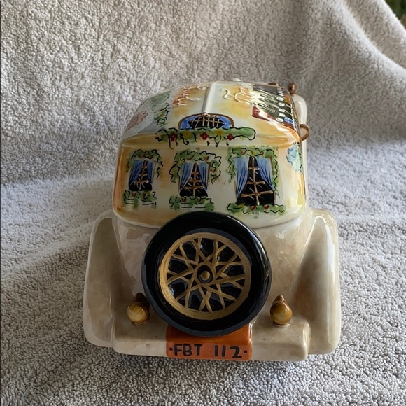 APPLETREE DESIGN COOKIE JAR ANTIQUE CAR HAND Paint - Picture 4 of 6